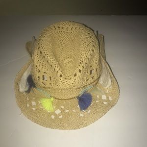 Girls straw cowboy hat